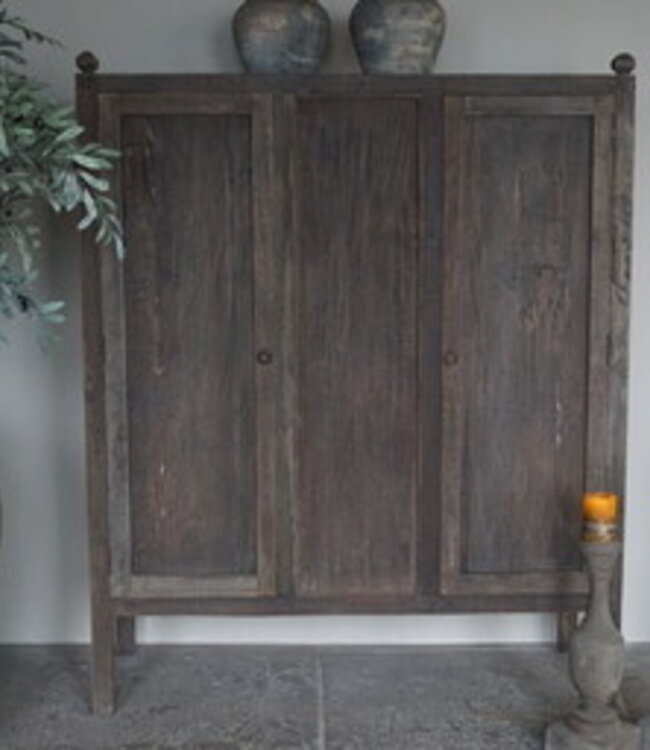 Luksa Home Collection Kast Recycled Teak Grey Caro 2-Deurs H160xB130xD48 Cm