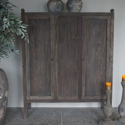 Luksa Home Collection Kast Recycled Teak Grey Caro 2-Deurs H160xB130xD48 Cm