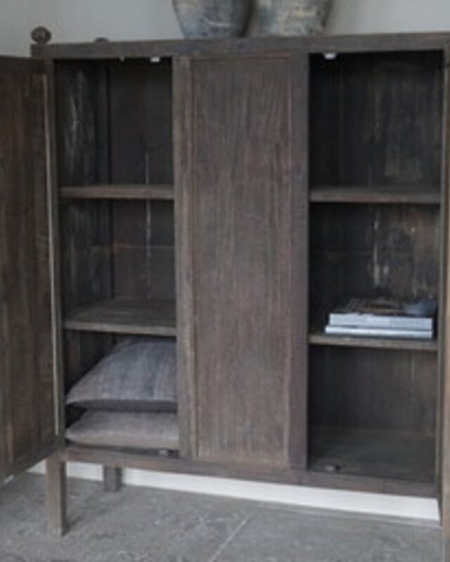 Luksa Home Collection Kast Recycled Teak Grey Caro 2-Deurs H160xB130xD48 Cm