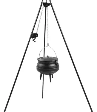 CookKing 180 cm Tripod with 9 L Cast-iron African Pot + Winch