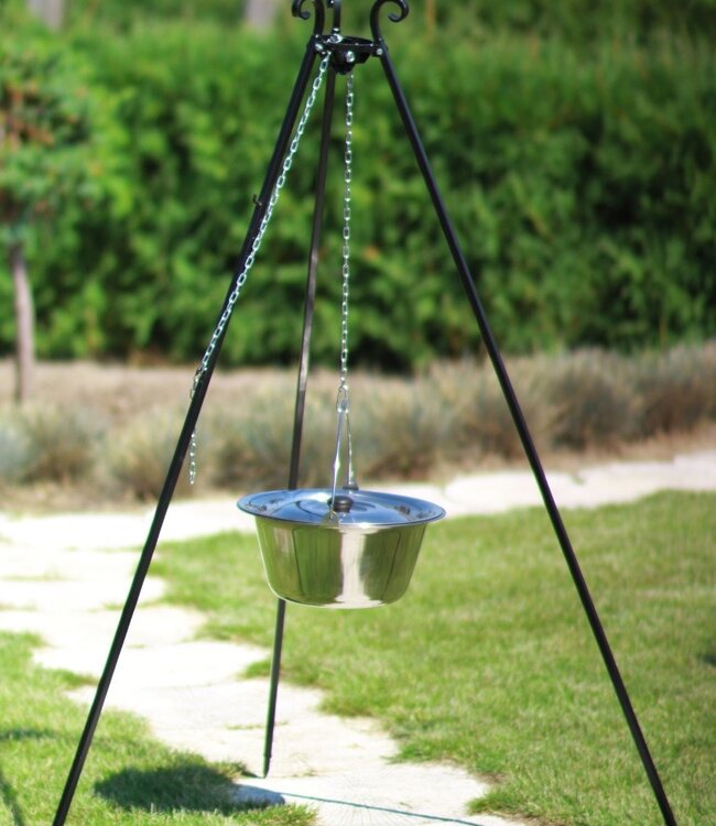 CookKing 180 cm Tripod with 10 L Stainless Steel Pot