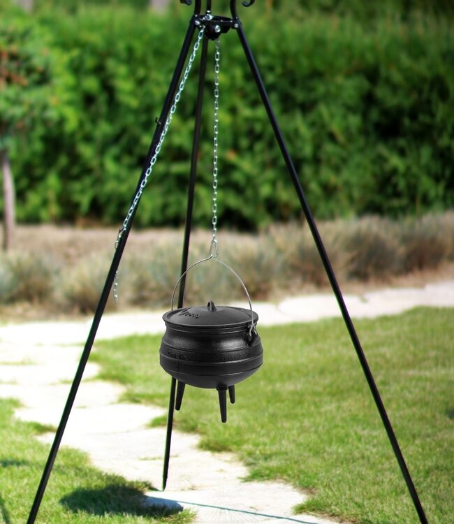 CookKing 180 cm Tripod with 6 L Cast-iron African Pot