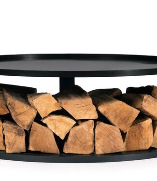 CookKing Round Fire Bowl Base With Wood Storage 82 cm