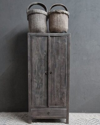 Luksa Home Collection Kast Gooi | Antique Grey | H165 x B75 x D45 Cm