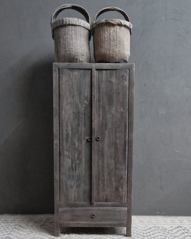 Luksa Home Collection Kast Gooi | Antique Grey | H165 x B75 x D45 Cm