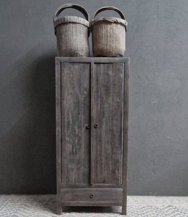 Luksa Home Collection Kast Gooi | Antique Grey | H165 x B75 x D45 Cm
