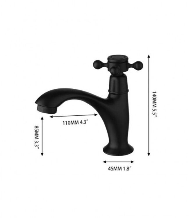 Rene Houtman Landelijk Fonteinkraantje | Zwart | Koud Water