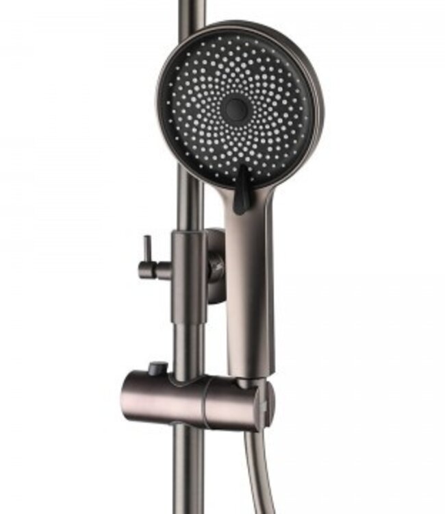 Rene Houtman Regendouche Met Badkraan | Gun Metal