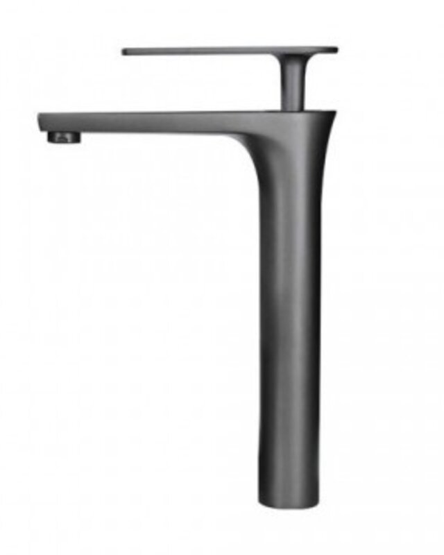 Rene Houtman Wastafel Mengkraan | Gun Metal | Hoog Model