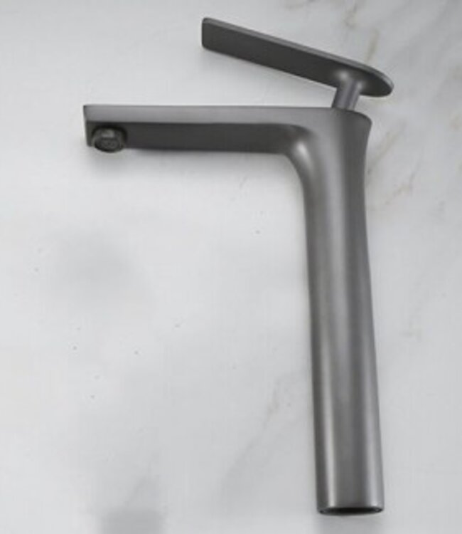 Rene Houtman Wastafel Mengkraan | Gun Metal | Hoog Model