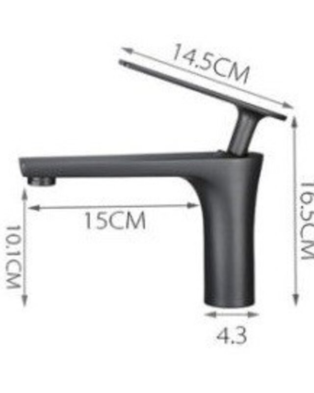 Rene Houtman Wastafel Mengkraan | Gun Metal