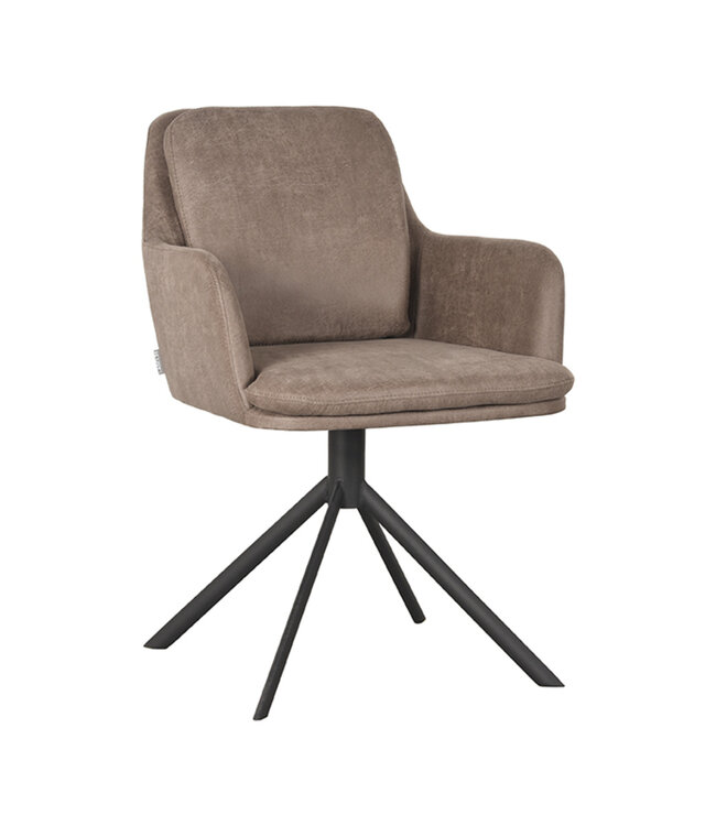 LABEL51 LABEL51 Eetkamerstoel Joy - Taupe - Microfiber