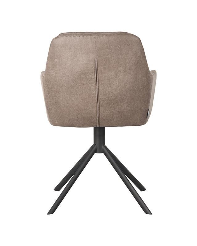LABEL51 LABEL51 Eetkamerstoel Joy - Taupe - Microfiber