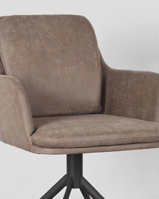 LABEL51 LABEL51 Eetkamerstoel Joy - Taupe - Microfiber