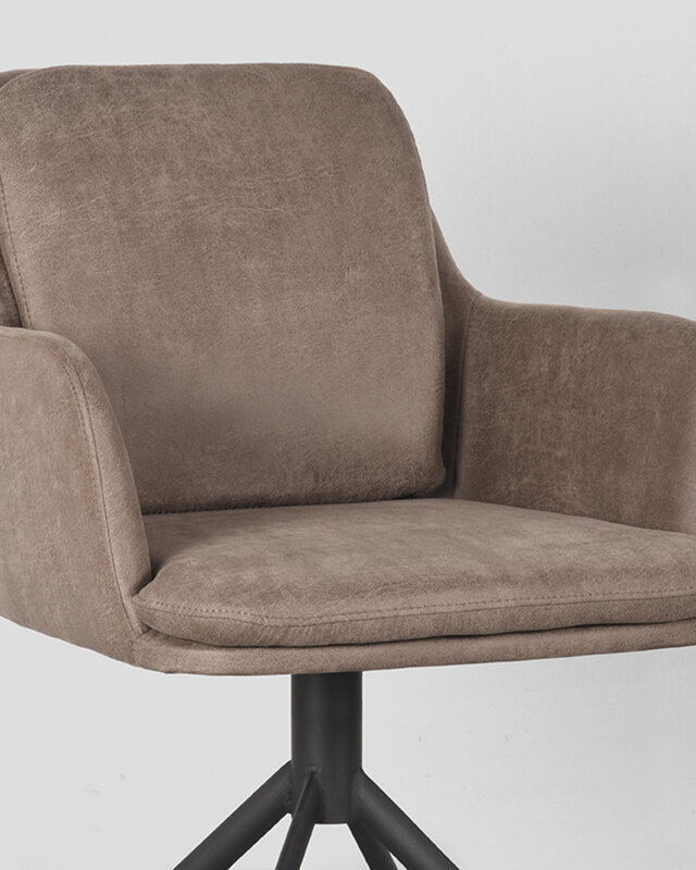 LABEL51 LABEL51 Eetkamerstoel Joy - Taupe - Microfiber