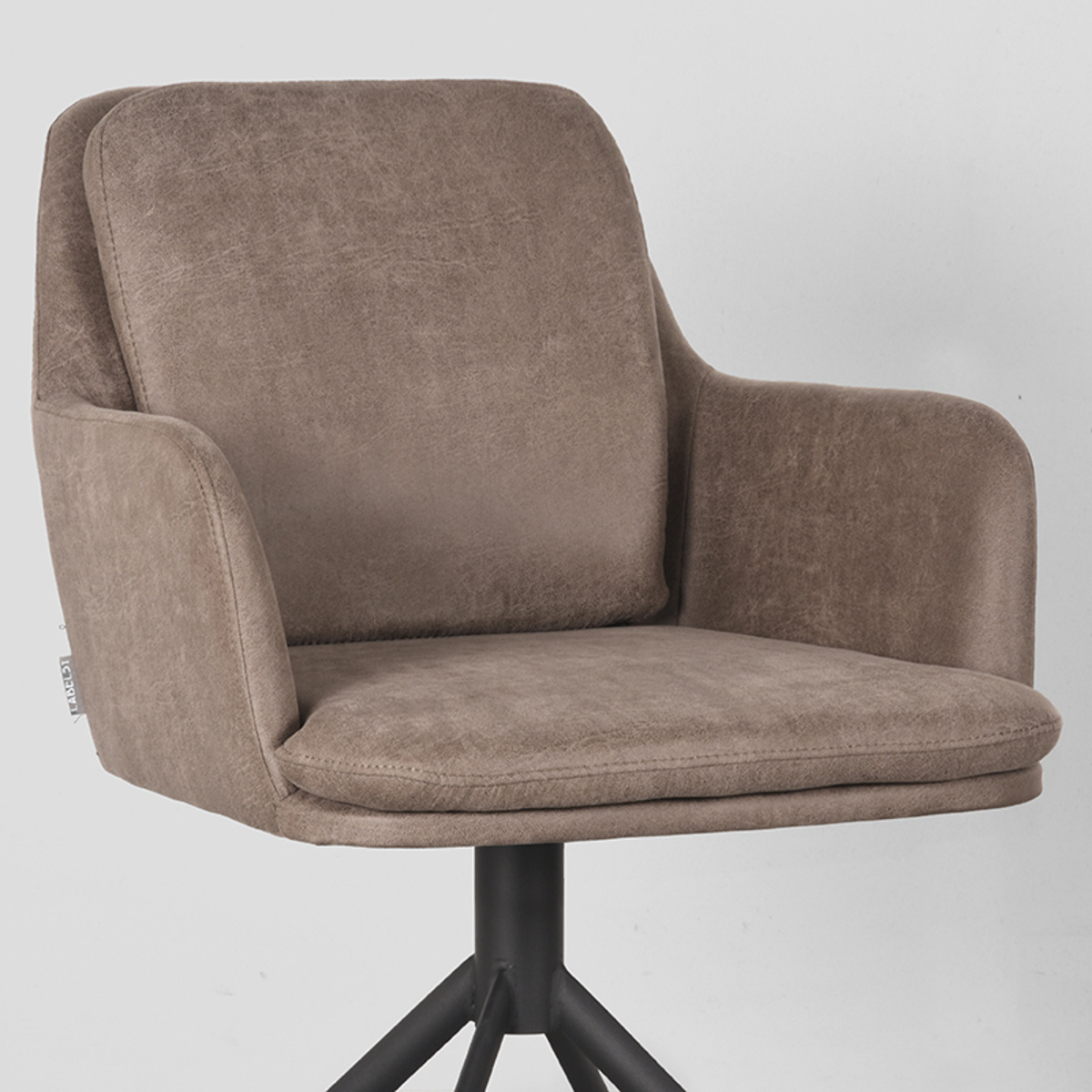 LABEL51 LABEL51 Eetkamerstoel Joy - Taupe - Microfiber