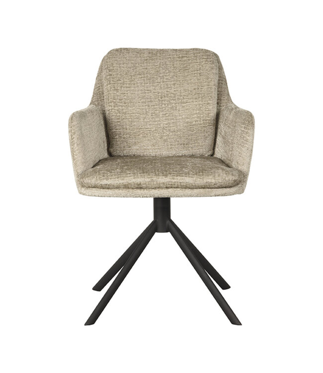 LABEL51 LABEL51 Eetkamerstoel Joy - Beige - Fluweel