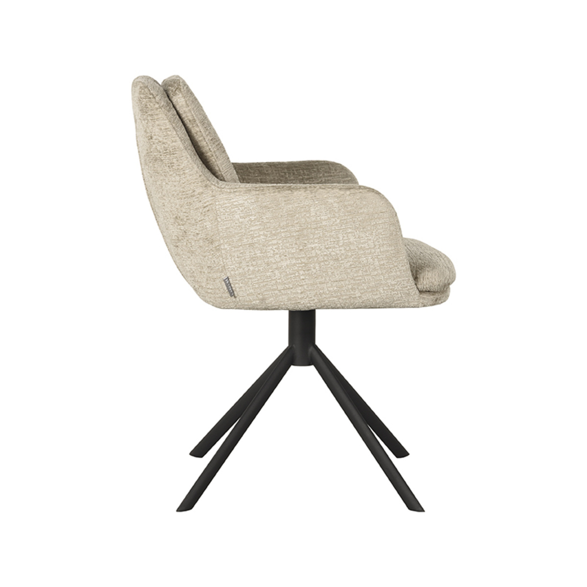 LABEL51 LABEL51 Eetkamerstoel Joy - Beige - Fluweel