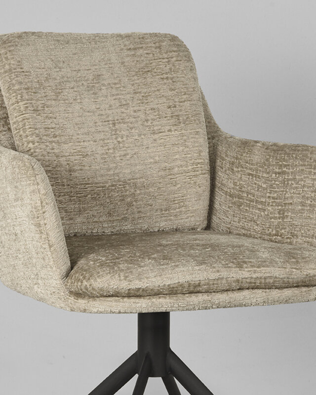 LABEL51 LABEL51 Eetkamerstoel Joy - Beige - Fluweel