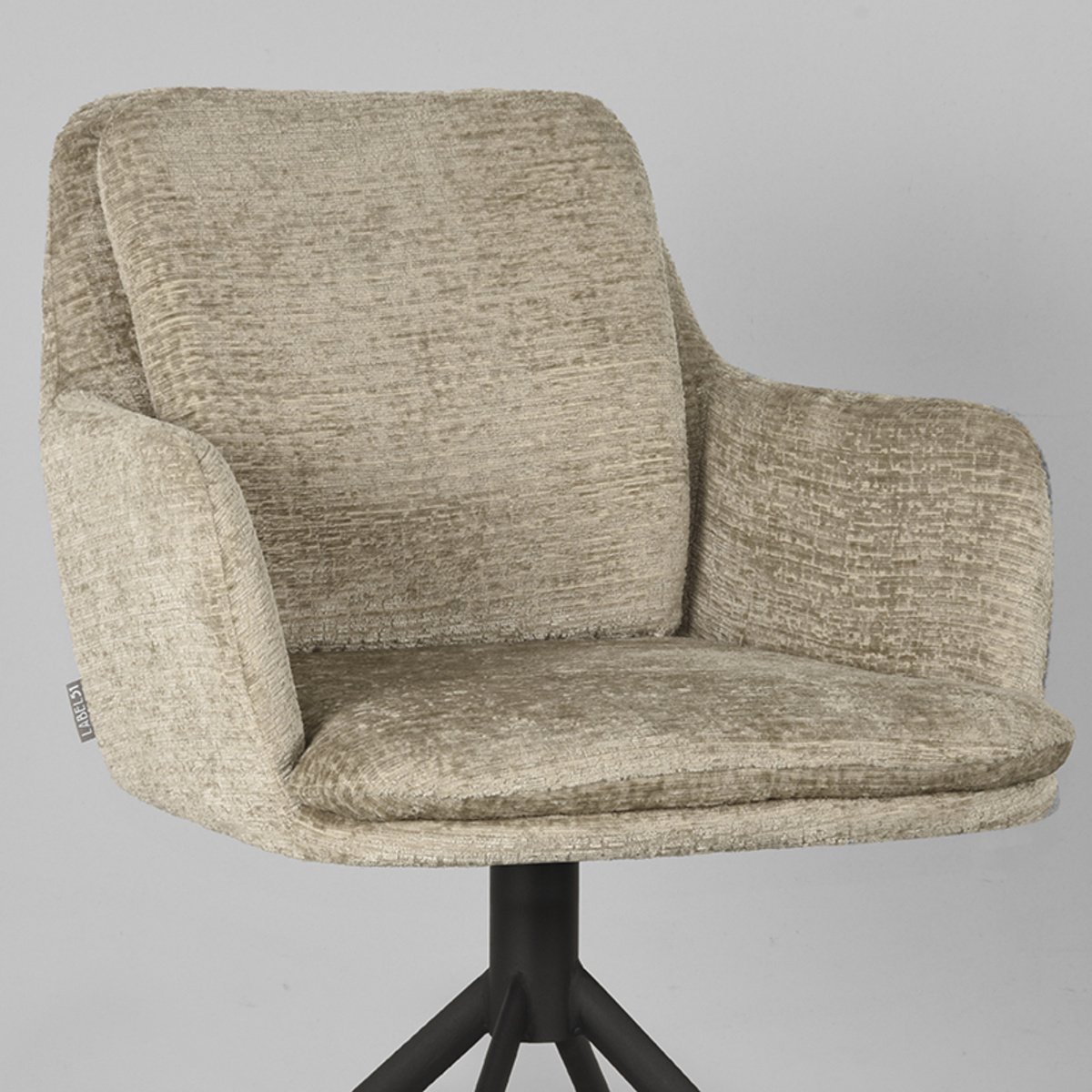 LABEL51 LABEL51 Eetkamerstoel Joy - Beige - Fluweel
