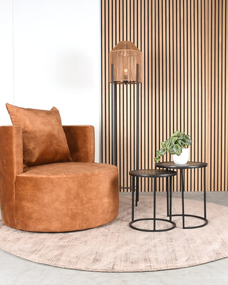 LABEL51 LABEL51 Fauteuil Evy - Oker - Velours
