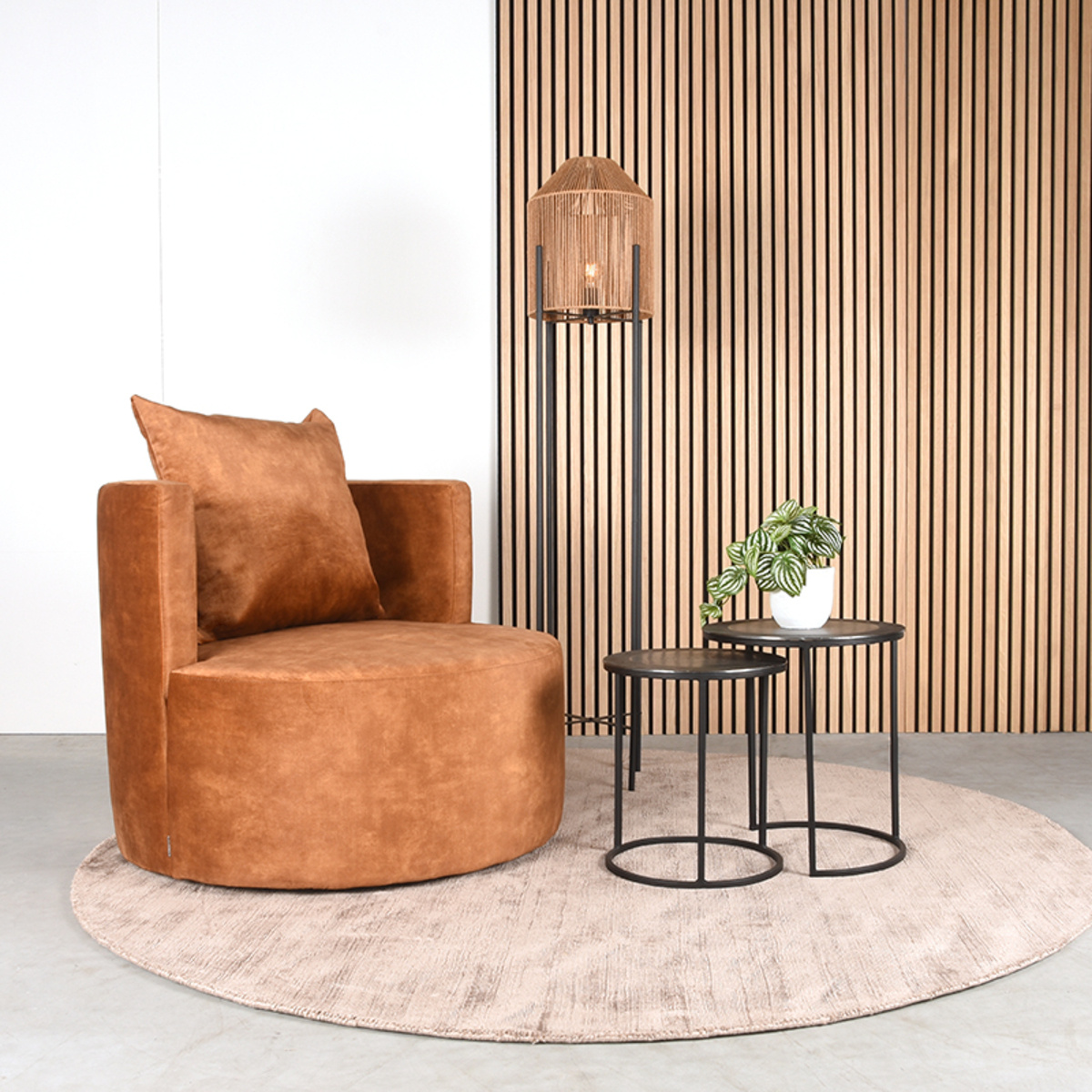 LABEL51 LABEL51 Fauteuil Evy - Oker - Velours