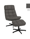 LABEL51 Relaxfauteuil Alvar + Ottomane 53x57x83 cm