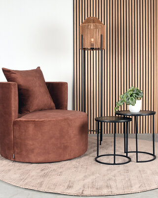 LABEL51 LABEL51 Fauteuil Evy - Rust - Velours