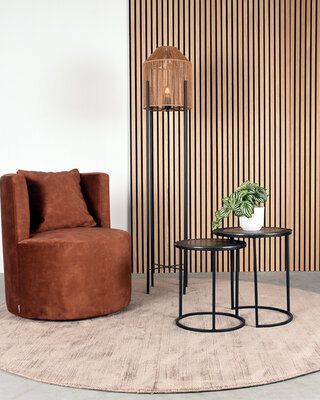 LABEL51 LABEL51 Fauteuil Evy - Rust - Velours