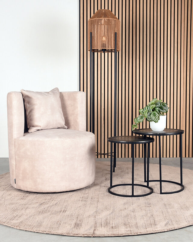 LABEL51 LABEL51 Fauteuil Evy - Naturel - Velours