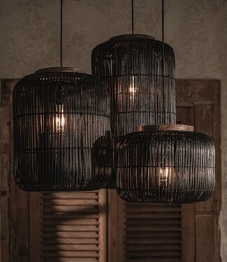 D-Bodhi Barrel Hanglamp | Charcoal | 3 Maten