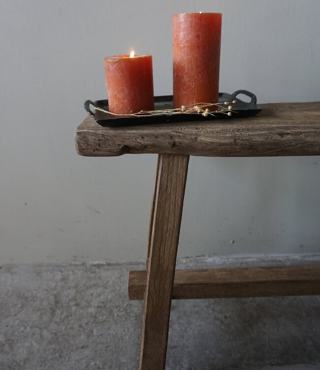 Rene Houtman Oud Eikenhouten Bankje | H46 x B60,5 x D16,5 cm