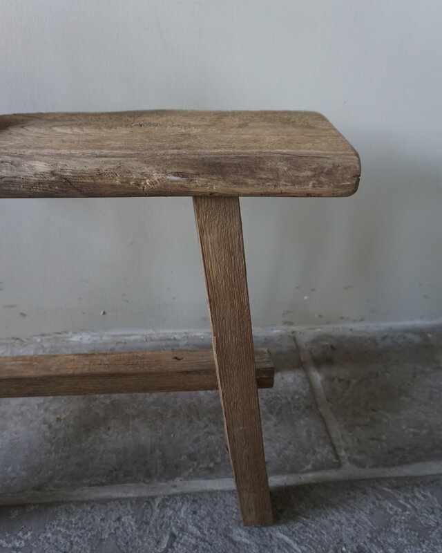 Rene Houtman Oud Eikenhouten Bankje | H46 x B60,5 x D16,5 cm