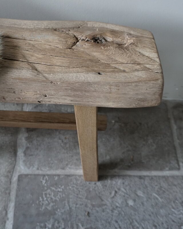 Rene Houtman Oud Eikenhouten Bankje | H46 x B84 x D21,5 cm