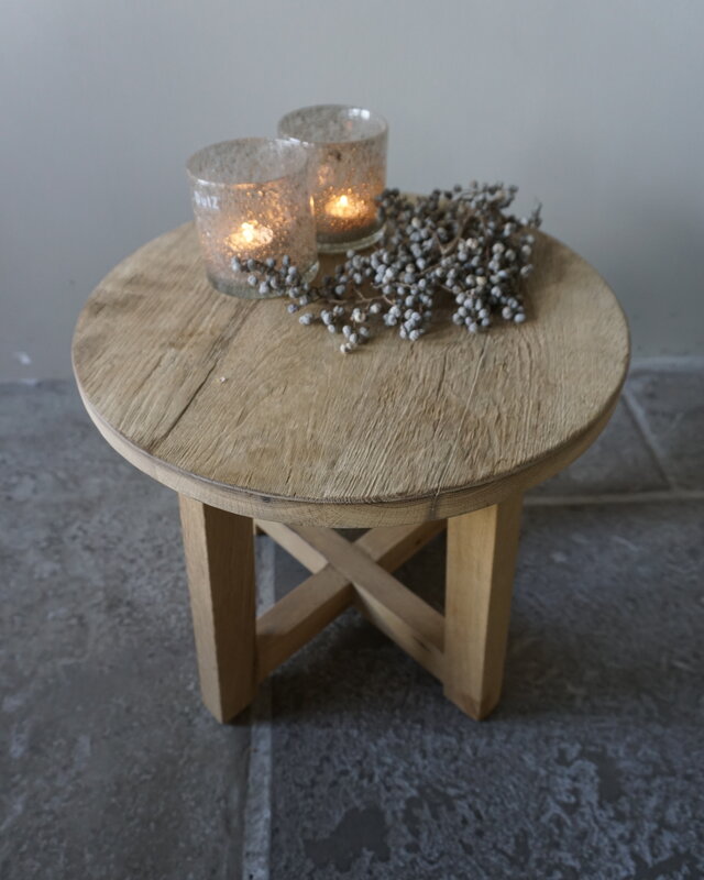 Rene Houtman Rond Tafeltje | Eiken | H44 x Ø45 cm