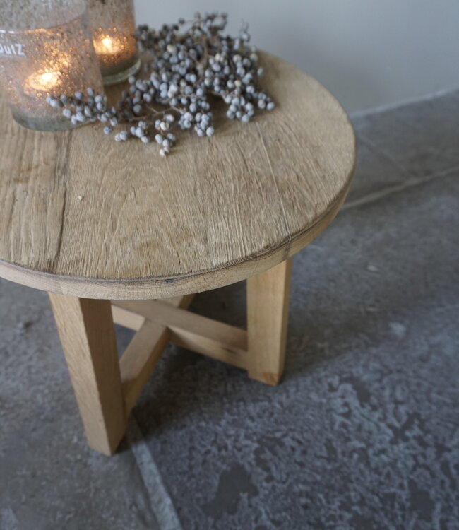 Rene Houtman Rond Tafeltje | Eiken | H44 x Ø45 cm