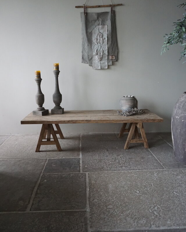 Rene Houtman Salontafel | Oud Eiken | H43,5 x B180 x D60,5 cm