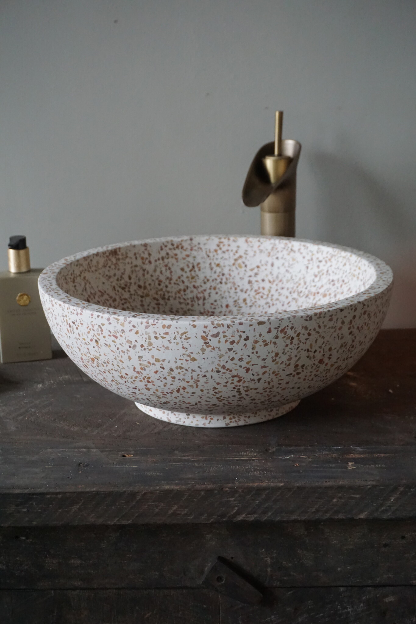 Differnz Waskom Terrazzo | Bruin Beige | Ø 40 x H15 cm