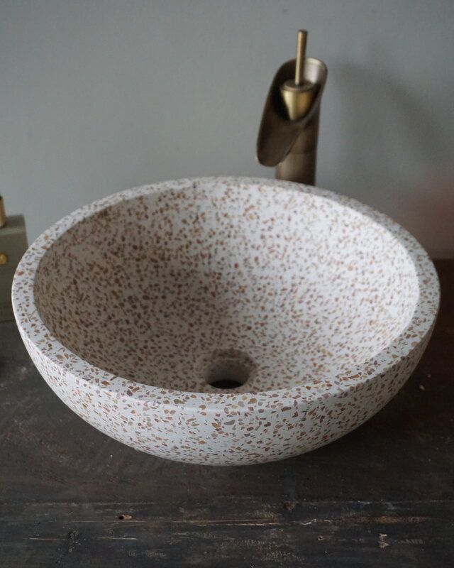 Differnz Waskom Terrazzo | Bruin Beige | Ø 40 x H15 cm