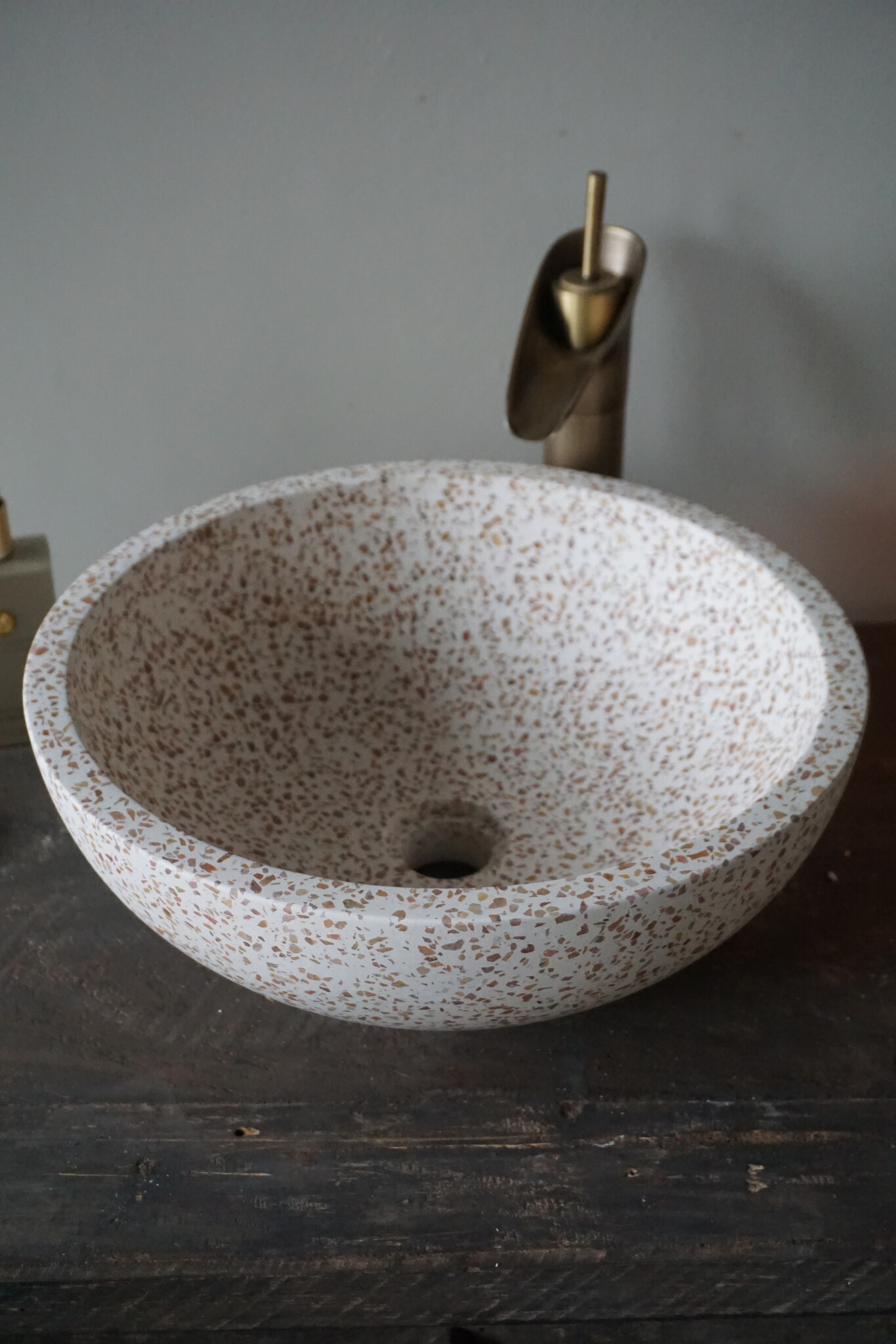 Differnz Waskom Terrazzo | Bruin Beige | Ø 40 x H15 cm
