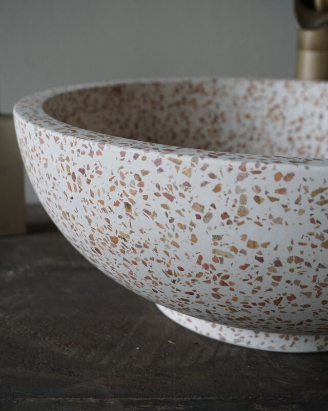 Differnz Waskom Terrazzo | Bruin Beige | Ø 40 x H15 cm