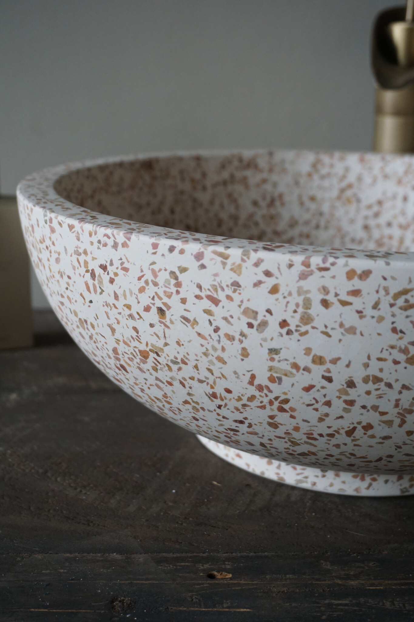 Differnz Waskom Terrazzo | Bruin Beige | Ø 40 x H15 cm