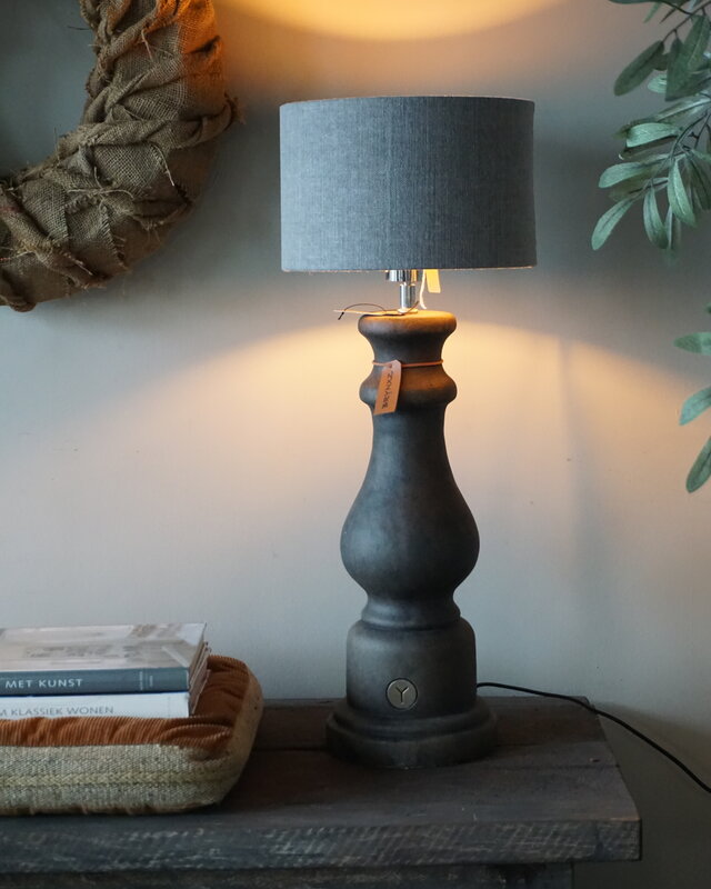 Brynxz Balusterlamp Voet Luxury Maj. Bruin H55xB18