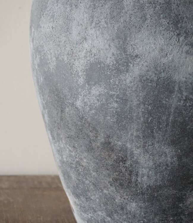 Brynxz Bol Vaas Lang Steen Zwart/Grijs H60xB31