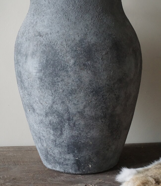 Brynxz Bol Vaas Lang Steen Zwart/Grijs H60xB33