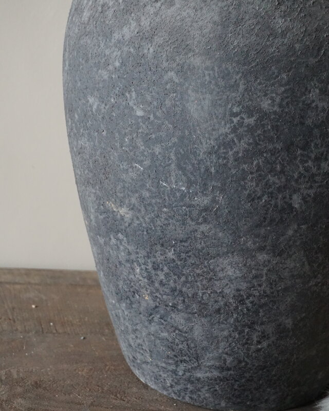 Brynxz Bol Vaas Lang Steen Zwart/Grijs H60xB33.5
