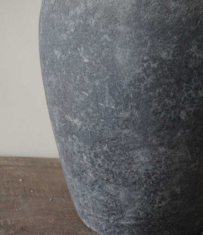 Brynxz Bol Vaas Lang Steen Zwart/Grijs H60xB33.5