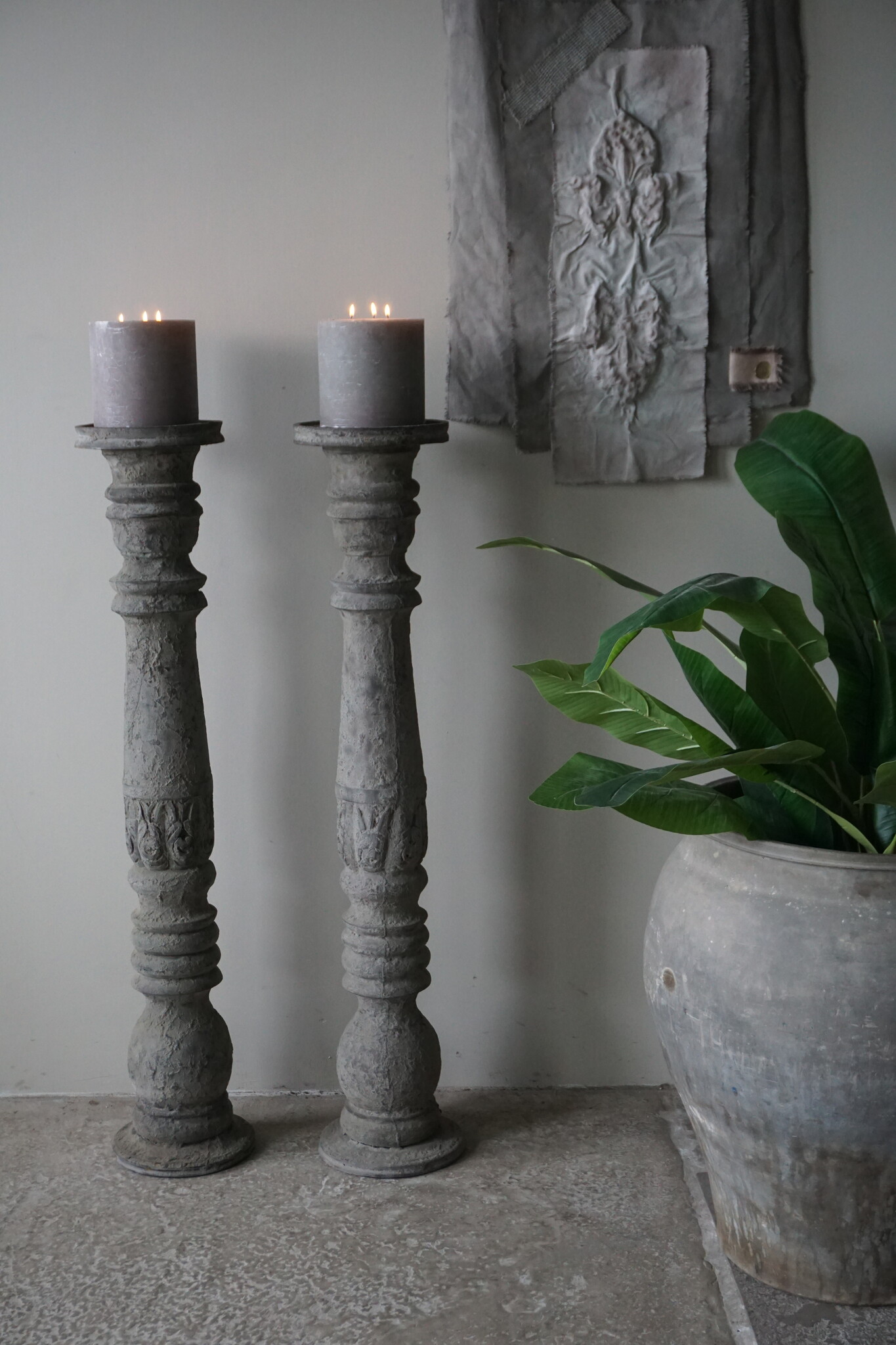 Be-Uniq Vloerkandelaar Palace | Earth Finish | H109 cm