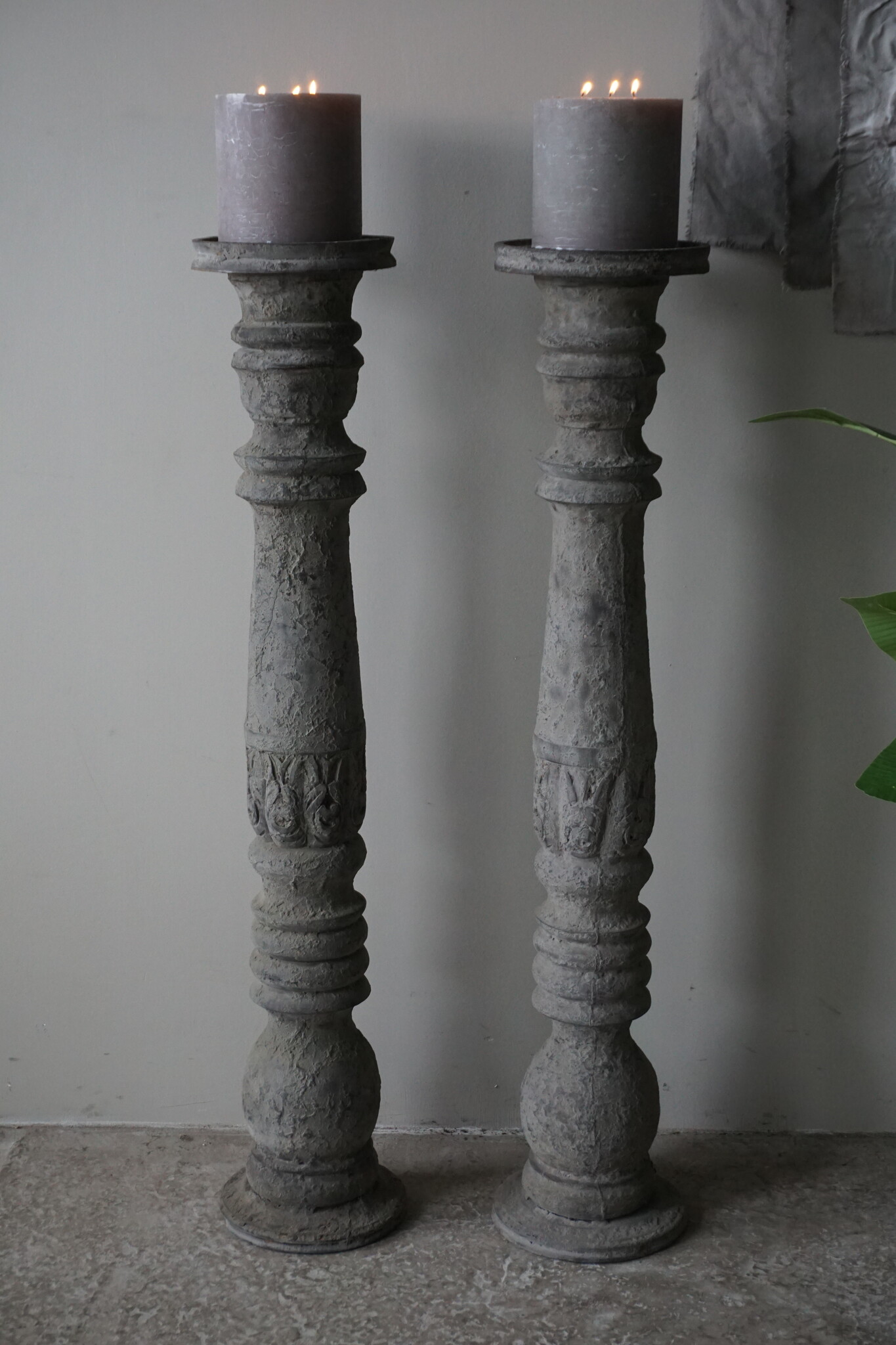 Be-Uniq Vloerkandelaar Palace | Earth Finish | H109 cm