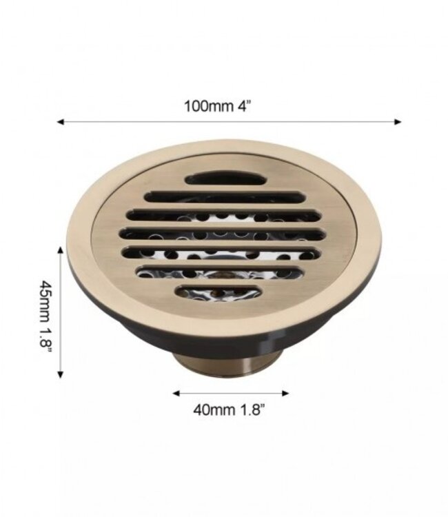 Rene Houtman Landelijke Doucheput Met Stankafsluiter | Brons